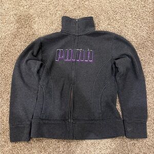 Vintage Y2K Puma Zip Up with Purple Lettering